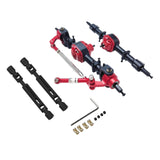 Maxbell 1:12 RC Car Front and Rear Axle Set Sturdy Spare Parts for MN78 LC79 Vehicle Silver