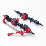 Maxbell 1:12 RC Car Front and Rear Axle Set Sturdy Spare Parts for MN78 LC79 Vehicle Silver