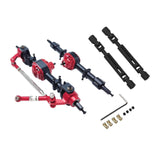 Maxbell 1:12 RC Car Front and Rear Axle Set Sturdy Spare Parts for MN78 LC79 Vehicle Silver