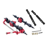 Maxbell 1:12 RC Car Front and Rear Axle Set Sturdy Spare Parts for MN78 LC79 Vehicle Silver