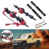 Maxbell 1:12 RC Car Front and Rear Axle Set Sturdy Spare Parts for MN78 LC79 Vehicle Silver