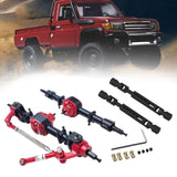 Maxbell 1:12 RC Car Front and Rear Axle Set Sturdy Spare Parts for MN78 LC79 Vehicle Silver