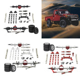 Maxbell RC Car Upgrade Parts Metal Front and Rear Assembly Kits for MN82 1/12 RC Car Black