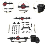 Maxbell RC Car Upgrade Parts Metal Front and Rear Assembly Kits for MN82 1/12 RC Car Black