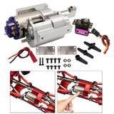 Maxbell 1:12 Scale Gearbox RC Model Vehicle Parts for C24,Gas,D90 91 96 98 99S Truck silver