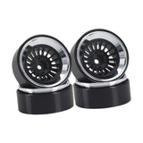 Maxbell 4Pcs 1.3 inch RC Wheel Rim Hub for 1:18 1:24 RC SCX24 Vehicle Crawler Car argent
