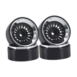 Maxbell 4Pcs 1.3 inch RC Wheel Rim Hub for 1:18 1:24 RC SCX24 Vehicle Crawler Car argent