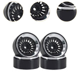 Maxbell 4Pcs 1.3 inch RC Wheel Rim Hub for 1:18 1:24 RC SCX24 Vehicle Crawler Car argent