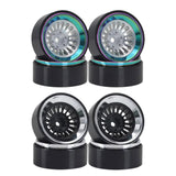 Maxbell 4Pcs 1.3 inch RC Wheel Rim Hub for 1:18 1:24 RC SCX24 Vehicle Crawler Car argent