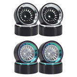 Maxbell 4Pcs 1.3 inch RC Wheel Rim Hub for 1:18 1:24 RC SCX24 Vehicle Crawler Car argent