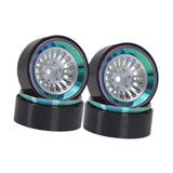 Maxbell 4Pcs 1.3 inch RC Wheel Rim Hub for 1:18 1:24 RC SCX24 Vehicle Crawler Car Multicolor