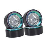 Maxbell 4Pcs 1.3 inch RC Wheel Rim Hub for 1:18 1:24 RC SCX24 Vehicle Crawler Car Multicolor