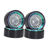 Maxbell 4Pcs 1.3 inch RC Wheel Rim Hub for 1:18 1:24 RC SCX24 Vehicle Crawler Car Multicolor