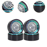 Maxbell 4Pcs 1.3 inch RC Wheel Rim Hub for 1:18 1:24 RC SCX24 Vehicle Crawler Car Multicolor