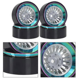 Maxbell 4Pcs 1.3 inch RC Wheel Rim Hub for 1:18 1:24 RC SCX24 Vehicle Crawler Car Multicolor