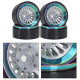Maxbell 4Pcs 1.3 inch RC Wheel Rim Hub for 1:18 1:24 RC SCX24 Vehicle Crawler Car Multicolor