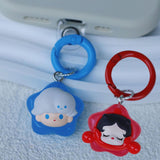 Maxbell Cartoon Keychain Car Keychain Girls Gift Charm for Purse Car Key Accessories Blue