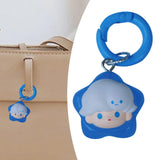 Maxbell Cartoon Keychain Car Keychain Girls Gift Charm for Purse Car Key Accessories Blue