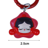 Maxbell Cartoon Keychain Car Keychain Girls Gift Charm for Purse Car Key Accessories Red