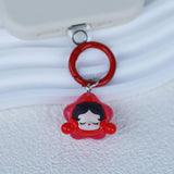 Maxbell Cartoon Keychain Car Keychain Girls Gift Charm for Purse Car Key Accessories Red
