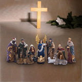 Maxbell Christmas Nativity Scene Figurine Set Decorative for Religious Tabletop Home