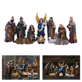 Maxbell Christmas Nativity Scene Figurine Set Decorative for Religious Tabletop Home