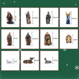 Maxbell Christmas Nativity Scene Figurine Set Decorative for Religious Tabletop Home