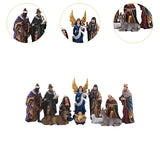 Maxbell Christmas Nativity Scene Figurine Set Decorative for Religious Tabletop Home