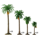 Maxbell 10Pcs Model Train Scenery Trees Dioramas Accessories for Garden Scene Trains H 15cm