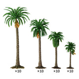 Maxbell 10Pcs Model Train Scenery Trees Dioramas Accessories for Garden Scene Trains H 15cm