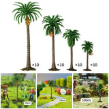 Maxbell 10Pcs Model Train Scenery Trees Dioramas Accessories for Garden Scene Trains H 15cm