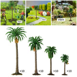 Maxbell 10Pcs Model Train Scenery Trees Dioramas Accessories for Garden Scene Trains H 15cm