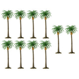 Maxbell 10Pcs Model Train Scenery Trees Dioramas Accessories for Garden Scene Trains H 15cm