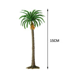 Maxbell 10Pcs Model Train Scenery Trees Dioramas Accessories for Garden Scene Trains H 15cm