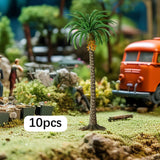 Maxbell 10Pcs Model Train Scenery Trees Dioramas Accessories for Garden Scene Trains H 15cm