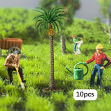 Maxbell 10Pcs Model Train Scenery Trees Dioramas Accessories for Garden Scene Trains H 15cm