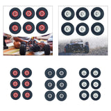 Maxbell 6 Pieces 1/12 1/16 RC Wheels and Tires RC Car Beach Tires for RC Crawler Car red