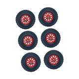Maxbell 6 Pieces 1/12 1/16 RC Wheels and Tires RC Car Beach Tires for RC Crawler Car red