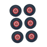 Maxbell 6 Pieces 1/12 1/16 RC Wheels and Tires RC Car Beach Tires for RC Crawler Car red
