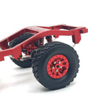 Maxbell 6 Pieces 1/12 1/16 RC Wheels and Tires RC Car Beach Tires for RC Crawler Car red