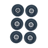 Maxbell 6 Pieces 1/12 1/16 RC Wheels and Tires RC Car Beach Tires for RC Crawler Car black