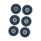 Maxbell 6 Pieces 1/12 1/16 RC Wheels and Tires RC Car Beach Tires for RC Crawler Car black