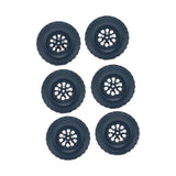Maxbell 6 Pieces 1/12 1/16 RC Wheels and Tires RC Car Beach Tires for RC Crawler Car black