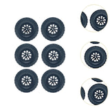 Maxbell 6 Pieces 1/12 1/16 RC Wheels and Tires RC Car Beach Tires for RC Crawler Car black