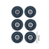 Maxbell 6 Pieces 1/12 1/16 RC Wheels and Tires RC Car Beach Tires for RC Crawler Car black