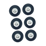 Maxbell 6 Pieces 1/12 1/16 RC Wheels and Tires RC Car Beach Tires for RC Crawler Car argent
