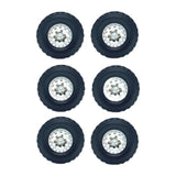 Maxbell 6 Pieces 1/12 1/16 RC Wheels and Tires RC Car Beach Tires for RC Crawler Car argent