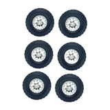 Maxbell 6 Pieces 1/12 1/16 RC Wheels and Tires RC Car Beach Tires for RC Crawler Car argent