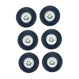 Maxbell 6 Pieces 1/12 1/16 RC Wheels and Tires RC Car Beach Tires for RC Crawler Car argent