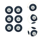 Maxbell 6 Pieces 1/12 1/16 RC Wheels and Tires RC Car Beach Tires for RC Crawler Car argent